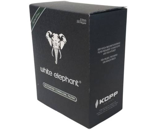 Elephant Active Charcoal Φιλτράκια για Πίπα καπνού 9mm - XXL Pack 250 τεμ. - Τιμή: 26,50€