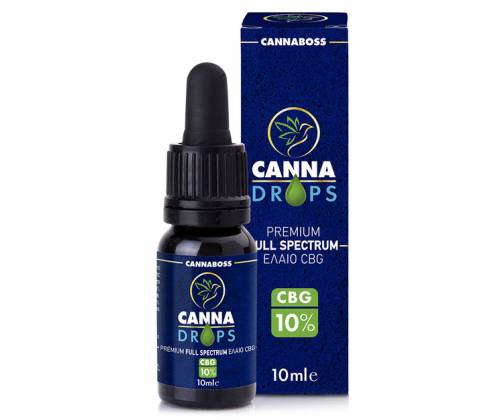 CBG Oil Λάδι Κάνναβης CannaDrops – 10ml 10% (1000mg) - Τιμή: 54,50€