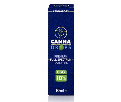 CBG Oil Λάδι Κάνναβης CannaDrops – 10ml 10% (1000mg) - Τιμή: 54,50€