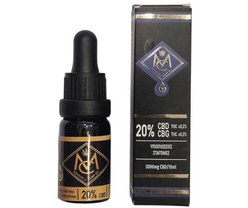 CBD-CBG Oil Έλαιο Κάνναβης MC Cosmetics - 10ml 20% - Τιμή: 49,00€