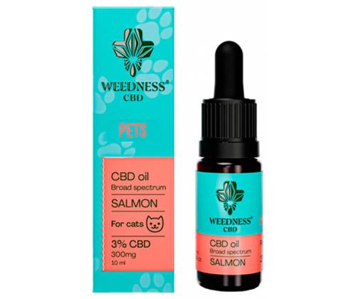 Weedness CBD Oil Salmon for Cats 3% (10ml) - Ελαιο Κάνναβης για Γάτες - Τιμή: 18,50€