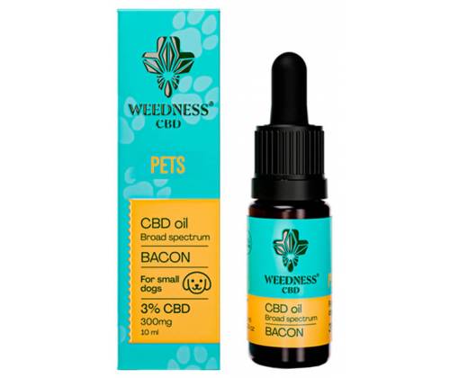 Weedness CBD Oil Bacon for Small Dogs 3% (10ml) - Ελαιο Κάνναβης για Μικρούς Σκύλους - Τιμή: 18,50€