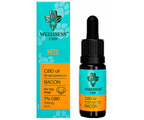 Weedness CBD Oil Bacon for Big Dogs 7% (10ml) - Ελαιο Κάνναβης για Μεγάλους Σκύλους - Τιμή: 25,50€