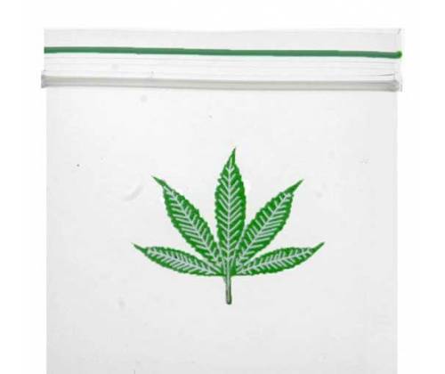 Zip Lock Bag - Leaf (50x50mm) -  Price: 0,30€