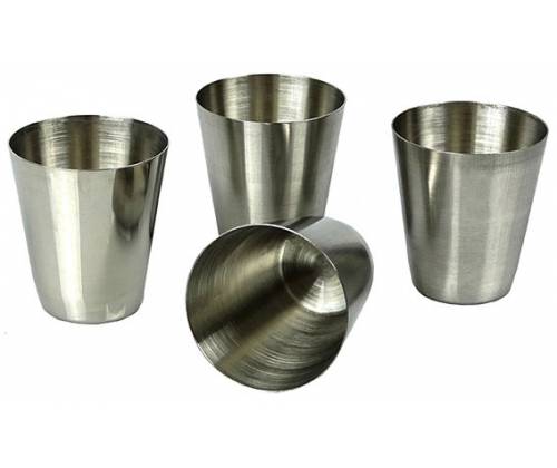 Hip Flask Set Φλασκί Ποτού με 4 Σφηνοπότηρα Chrome (F017) - 210ml - Τιμή: 16,50€