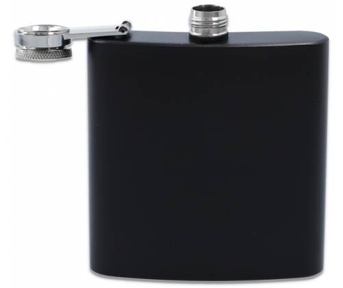 Hip Flask Φλασκί Ποτού Black Mat (F3060) - 180ml - Τιμή: 9,50€