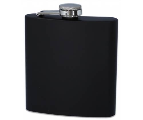 Hip Flask Φλασκί Ποτού Black Mat (F3060) - 180ml - Τιμή: 9,50€