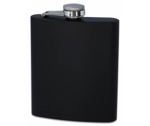 Hip Flask Φλασκί Ποτού Black Mat (F3061) - 210ml - Τιμή: 9,90€