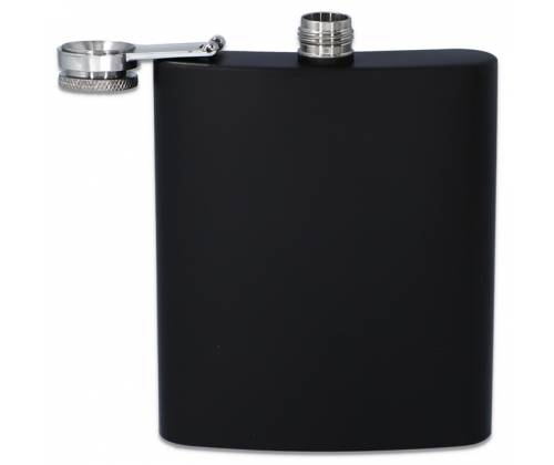 Hip Flask Φλασκί Ποτού Black Mat (F3061) - 210ml - Τιμή: 9,90€