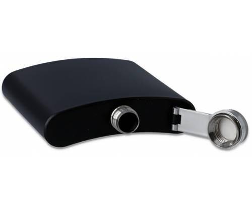 Hip Flask Φλασκί Ποτού Black Mat (F3061) - 210ml - Τιμή: 9,90€