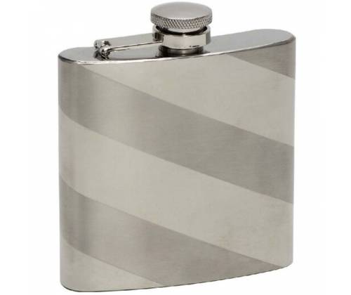 Hip Flask Φλασκί Ποτού Stripes (F3111) - 210ml - Τιμή: 9,90€
