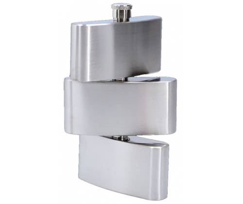 Hip Flask Φλασκί Ποτού Chrome Mat Triple - 3x90ml (270ml) - Τιμή: 16,00€