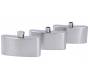 Hip Flask Φλασκί Ποτού Chrome Mat Triple - 3x90ml (270ml) - Τιμή: 16,00€