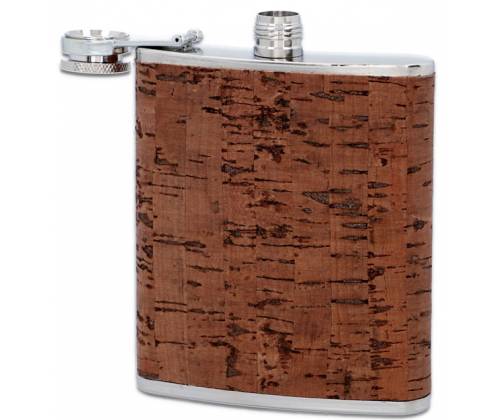 Hip Flask Φλασκί Ποτού Φελλός Cork (F3301) - 210ml - Τιμή: 11,90€