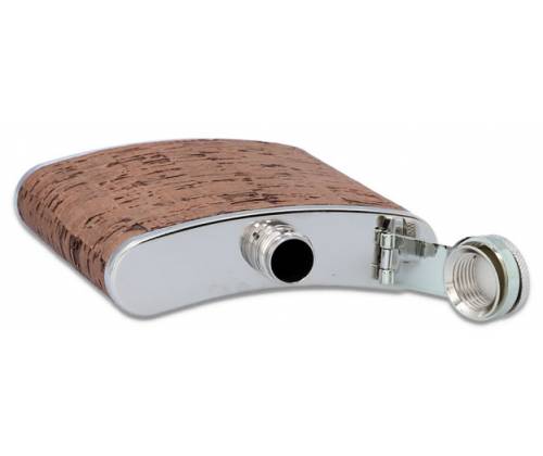 Hip Flask Φλασκί Ποτού Φελλός Cork (F3301) - 210ml - Τιμή: 11,90€