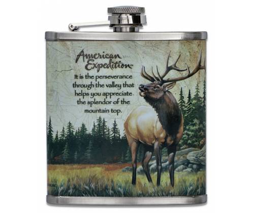 Hip Flask Φλασκί Ποτού Art Σχεδιο Ελάφι - 210ml - Τιμή: 13,50€
