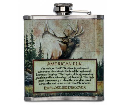 Hip Flask Φλασκί Ποτού Art Σχεδιο Ελάφι - 210ml - Τιμή: 13,50€