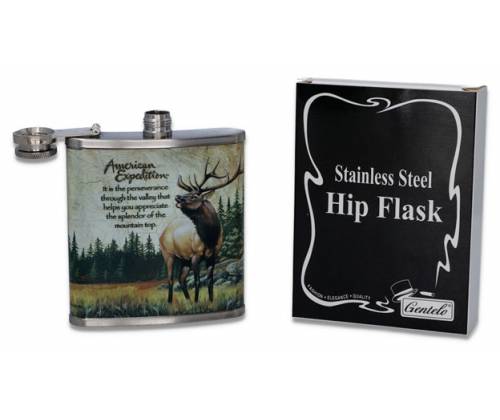Hip Flask Φλασκί Ποτού Art Σχεδιο Ελάφι - 210ml - Τιμή: 13,50€