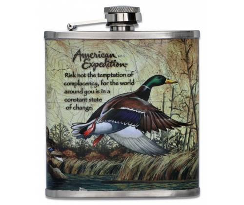 Hip Flask Φλασκί Ποτού Art Σχεδιο Αγριόπαπια - 210ml - Τιμή: 13,50€