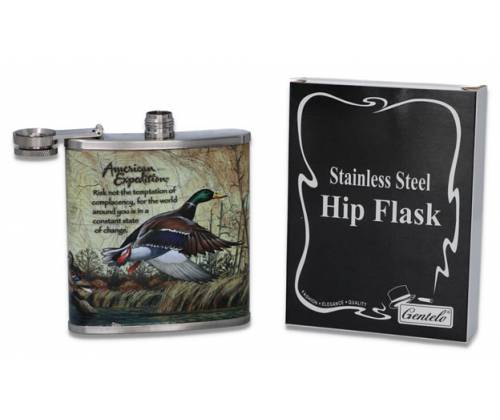 Hip Flask Φλασκί Ποτού Art Σχεδιο Αγριόπαπια - 210ml - Τιμή: 13,50€