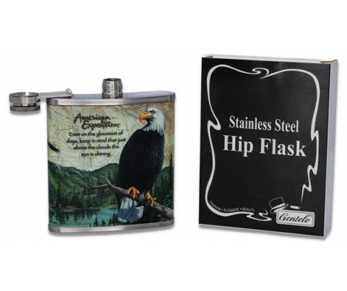 Hip Flask Φλασκί Ποτού Art Σχεδιο Αετός - 210ml - Τιμή: 13,50€
