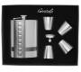 Flask Set Φλασκί Ποτού Πολυτελείας με 4 Σφηνοπότηρα Square (4118) - 240ml - Τιμή: 20,50€