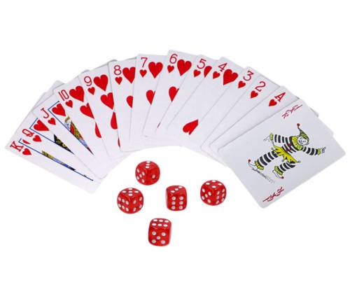 Flask Set Φλασκί Ποτού Casino Poker με 2 Σφηνοπότηρα, Τράπουλα και Ζάρια (4335) - 240ml - Τιμή: 22,50€