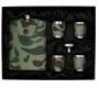 Flask Set Φλασκί Ποτού Camo με 4 Σφηνοπότηρα Square (4345) - 240ml - Τιμή: 22,00€