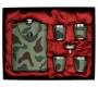 Flask Set Φλασκί Ποτού Camo με 4 Σφηνοπότηρα Square (4345) - 240ml - Τιμή: 22,00€