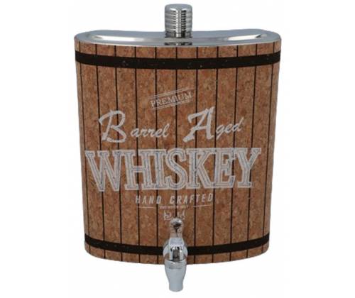 Hip Flask Δοχέιο Φλασκί Ποτού Whiskey Γίγας με Βρυσάκι (F3513) - 3840ml - Τιμή: 79,00€