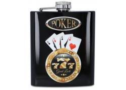 Hip Flask Φλασκί Ποτού All Black Poker 777 (F4012) - 210ml