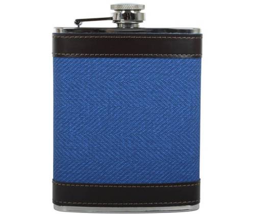 Hip Flask Φλασκί Ποτού «Blue» (F2290) - 210ml - Τιμή: 11,90€