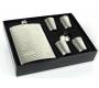 Hip Flask Set Φλασκί Ποτού με 4 Σφηνοπότηρα Chrome Nubs (F014) - 240ml - Τιμή: 16,50€