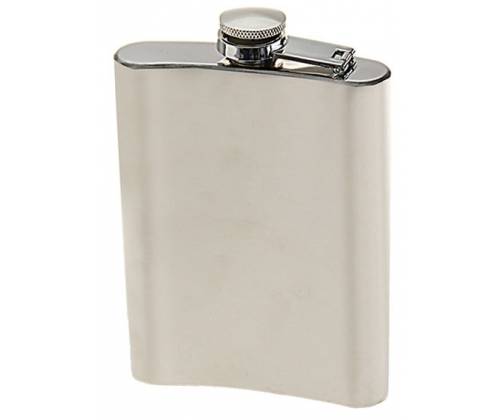 Hip Flask Set Φλασκί Ποτού με 4 Σφηνοπότηρα Chrome Nubs (F014) - 240ml - Τιμή: 16,50€