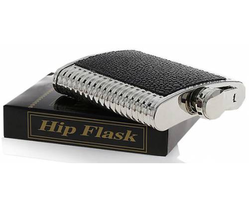 Hip Flask Φλασκί Ποτού Reptile Chrome (F007) - 210ml - Τιμή: 11,90€