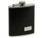 Hip Flask Φλασκί Ποτού Leather Black Μαύρο (F008) - 210ml - Τιμή: 11,90€