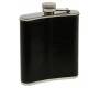 Hip Flask Φλασκί Ποτού Leather Black Μαύρο (F008) - 210ml - Τιμή: 11,90€