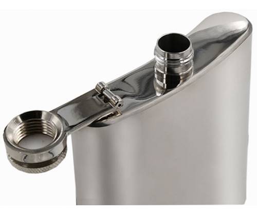 Hip Flask Φλασκί Ποτού Chrome Mat (F015) - 180ml - Τιμή: 9,50€