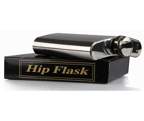 Hip Flask Φλασκί Ποτού Chrome Mat (F015) - 180ml - Τιμή: 9,50€