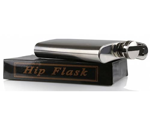 Hip Flask Φλασκί Ποτού Chrome Mat (F016) - 240ml - Τιμή: 10,50€