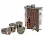Hip Flask Set Φλασκί Ποτού με 4 Σφηνοπότηρα Chrome Croc (F018) - 240ml - Τιμή: 18,50€