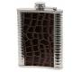 Hip Flask Set Φλασκί Ποτού με 4 Σφηνοπότηρα Chrome Croc (F018) - 240ml - Τιμή: 18,50€