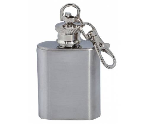 Hip Flask Mini Keychain Silver - 30ml -  Price: 4,50€