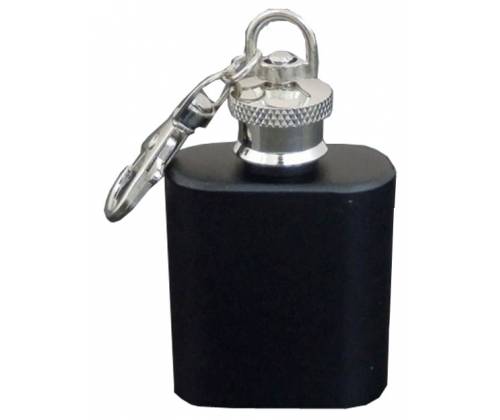 Hip Flask Φλασκί Ποτού Mini Μπρελόκ Μαύρο - 30ml - Τιμή: 4,80€