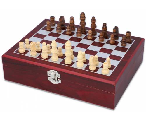 Hip Flask Set Φλασκί Ποτού - Σκάκι με Σφηνοπότηρα (F4519) - 240ml Μαύρο - Τιμή: 35,50€