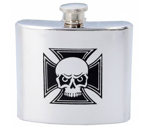 Hip Flask Chrome Skull (F3059) - 150ml -  Price: 9,50€