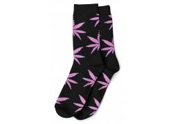 Κάλτσες Μακριές Γυναικείες Cannabis Leaf (36-42) - Μαύρο/Ροζ