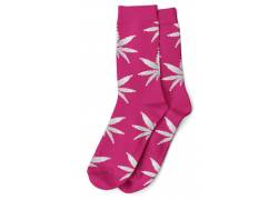 Κάλτσες Μακριές Γυναικείες Cannabis Leaf (36-42) - Ροζ/Ασπρο