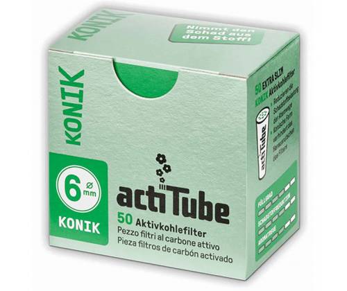 Ανταλλακτικό Φίλτρο actiTube Extra Slim KONIK 50 Κωνικά Ενεργού Ανθρακα 6mm - Τιμή: 8,80€
