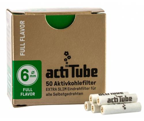 10x Ανταλλακτικό Φίλτρο actiTube Extra Slim 50 Ενεργού Ανθρακα 6mm - Τιμή: 51,00€